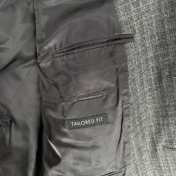 Jos A Bank Signature Collection Grey Plaid Blazer Sport Coat Jacket 2 Button - Picture 10 of 13